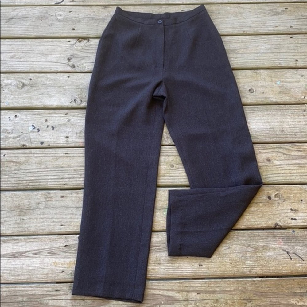 Vintage Dark Charcoal Gray High Waisted Pants